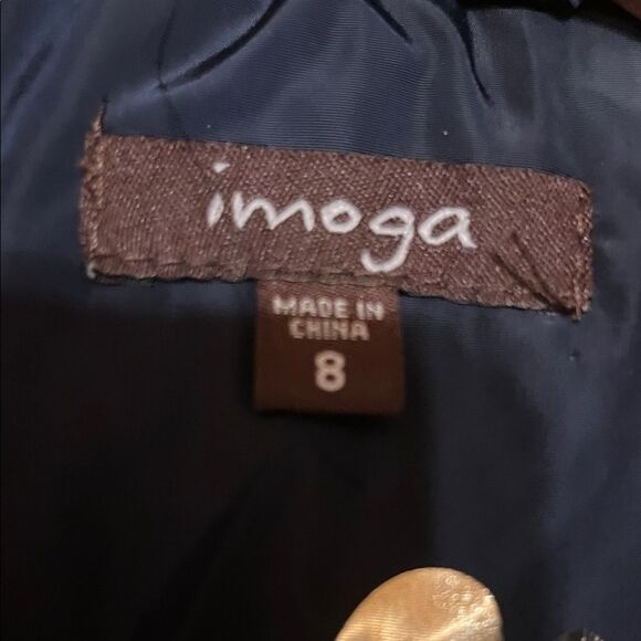 Kids Imoga Navy and Gold Heart Puffer Vest - Picture 4 of 6